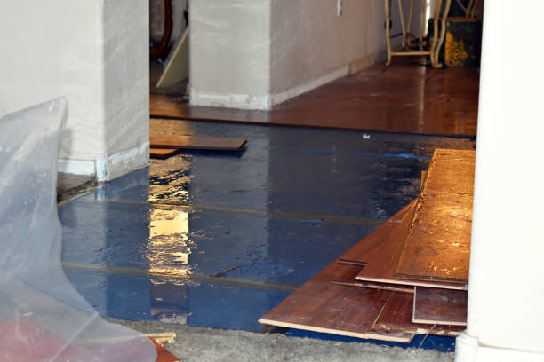 Professional Storm Water Damage Restoration technician working in Pinedale, WY